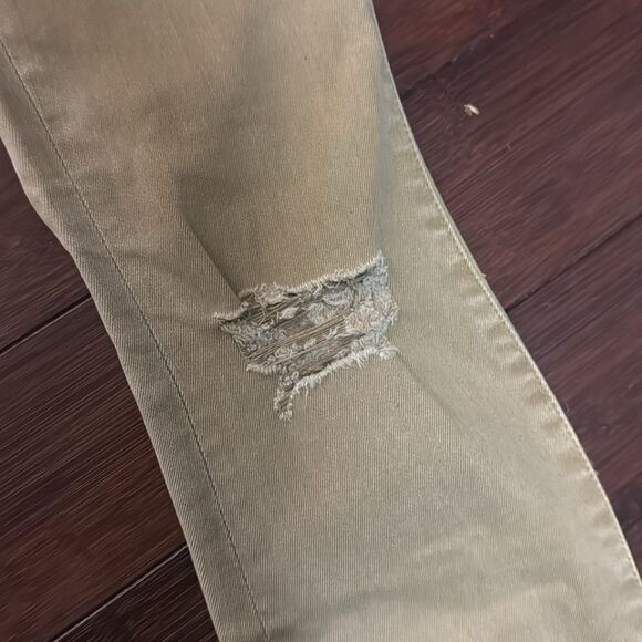 MOTHER Denim - Khaki Tan Color Like New Ankle Crop Zipper on Ankle - Size 25 - Picture 3 of 5